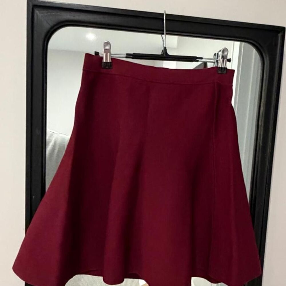 Unbranded Women's Burgundy and Red Skirt